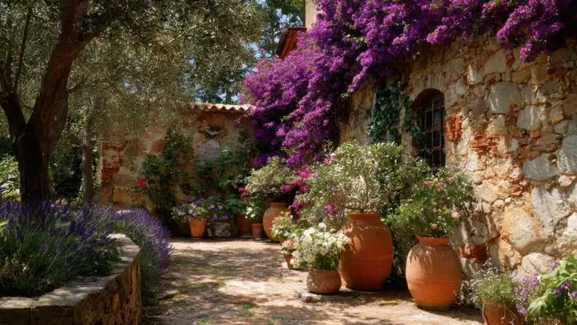 giardino e fioritura sulla riviera dei cedri