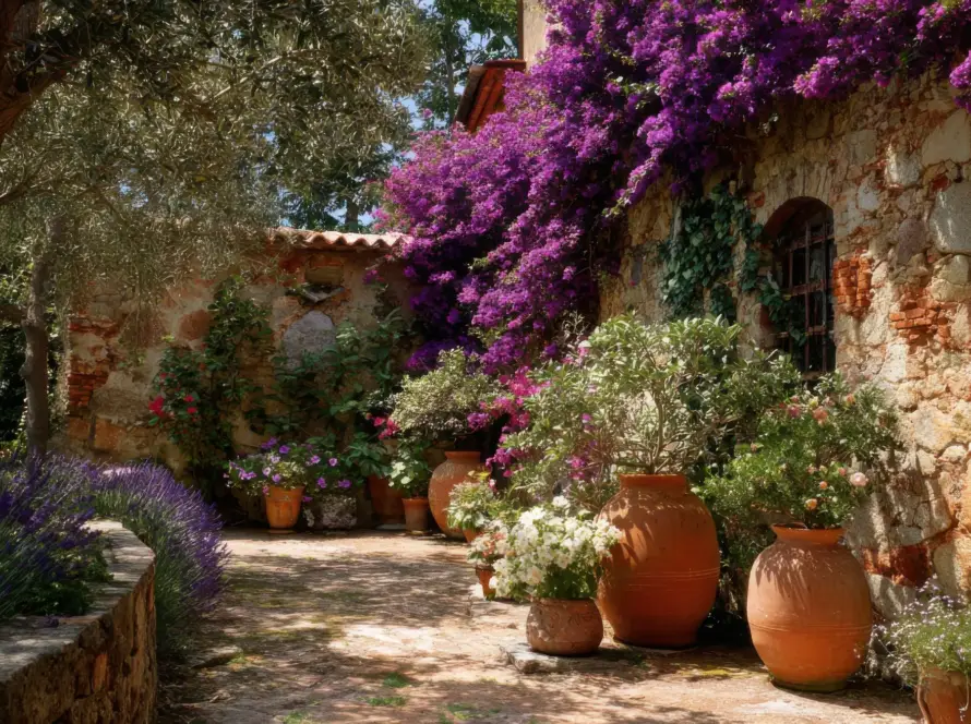 giardino e fioritura sulla riviera dei cedri